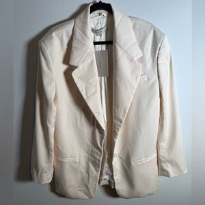 Remain Oversized Blazer Tofu Beige Tailored Minimalist Career Chic NWT Size 34
